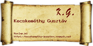Kecskeméthy Gusztáv névjegykártya